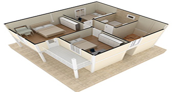 127 metrekare prefabrik ev