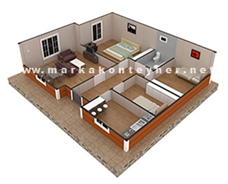 102 metrekare prefabrik ev