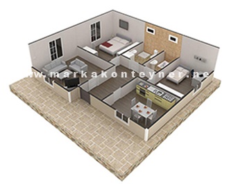 75 metrekare prefabrik ev